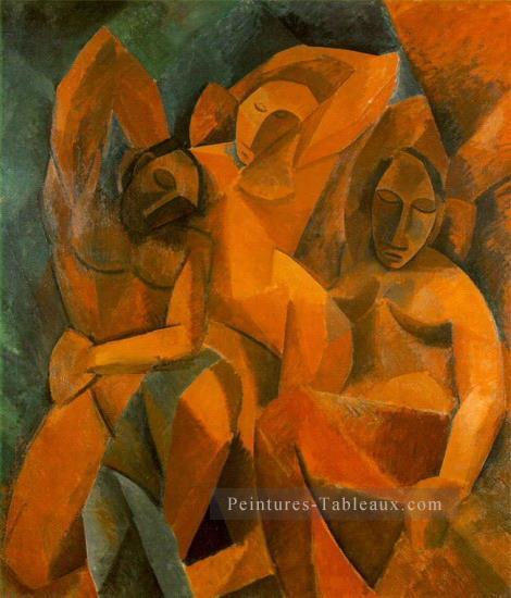 trois femmes détaillent 1908 cubiste Pablo Picasso Peintures à l'huile